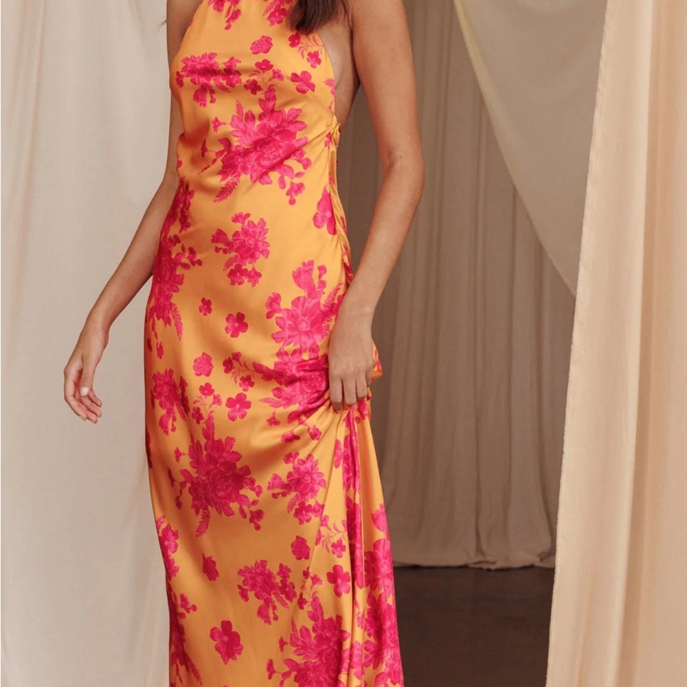 HALTERNECK OPEN BACK DRESS